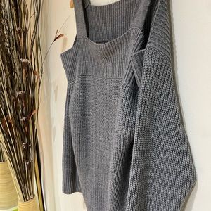 Grey Wool Shirt with shoulder cutouts!